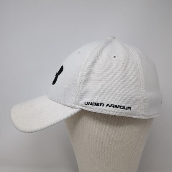 Under Armour Heatgear Fitted Baseball Cap White XL Embroidered Vented Holes - Picture 3 of 9